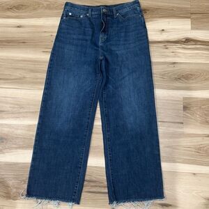 Banana Republic Ultra High Rise Wide Leg Crop Dark Wash Jeans Women’s 30/10